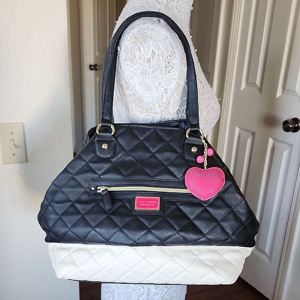 Betsey Johnson Quilted Cherry Girl Tote/Weekender Bag